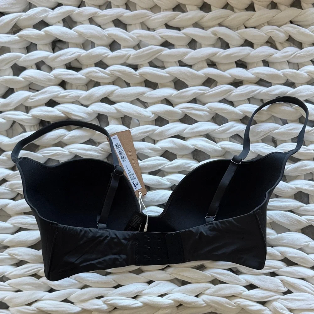 NWT SKIMS WIRELESS FORM Lightly Lined Square Neck BRA 34D NWT Onyx - Picture 3 of 3
